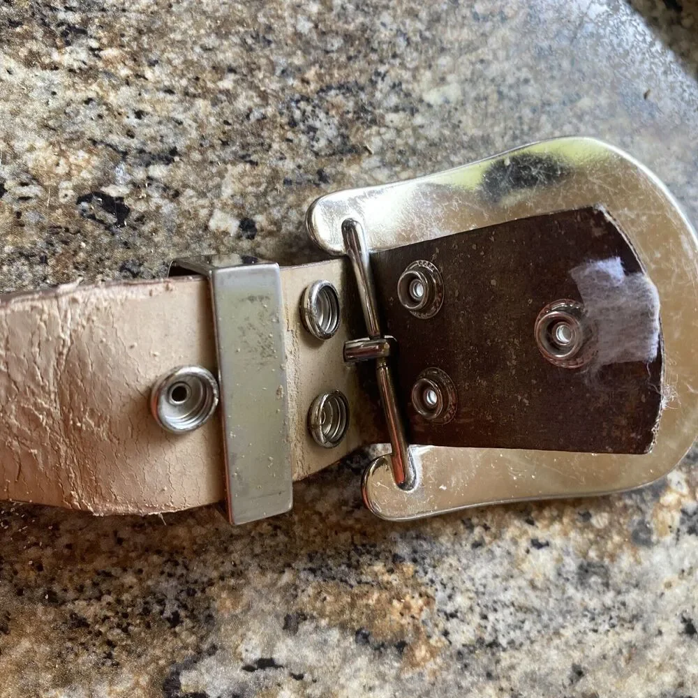 Women's Belt Size M Italian Leather Belt 32 X 1.5 in Rhinestone and Studded Belt